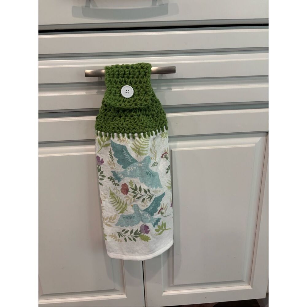 Crochet Top Kitchen Towel- Birds